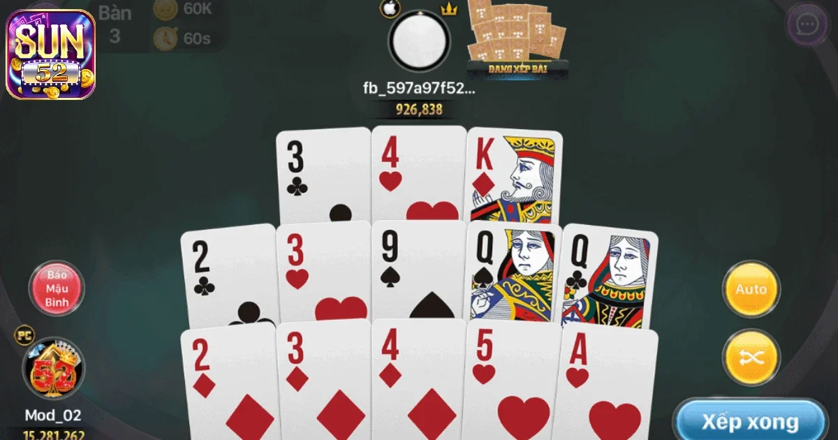 Luật chơi trong game b&agrave;i Binh Sun52