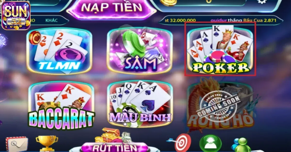 C&aacute;c tr&ograve; chơi tại game b&agrave;i 11bet