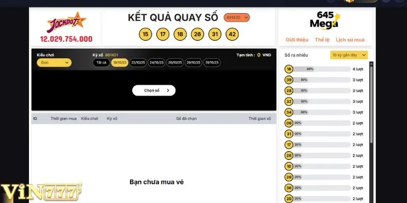 Giới thiệu về Mega 6/45 VIN777