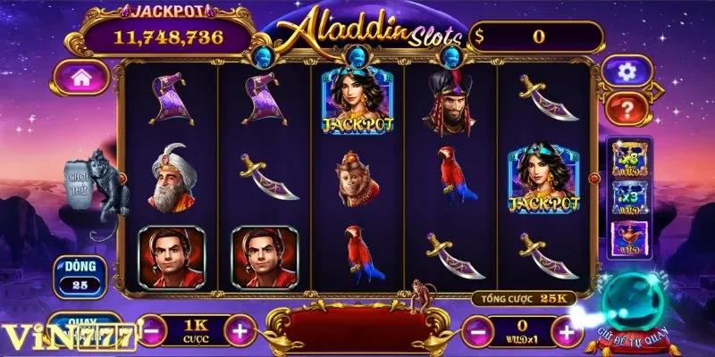 Thông tin về slot game Aladin VIN777